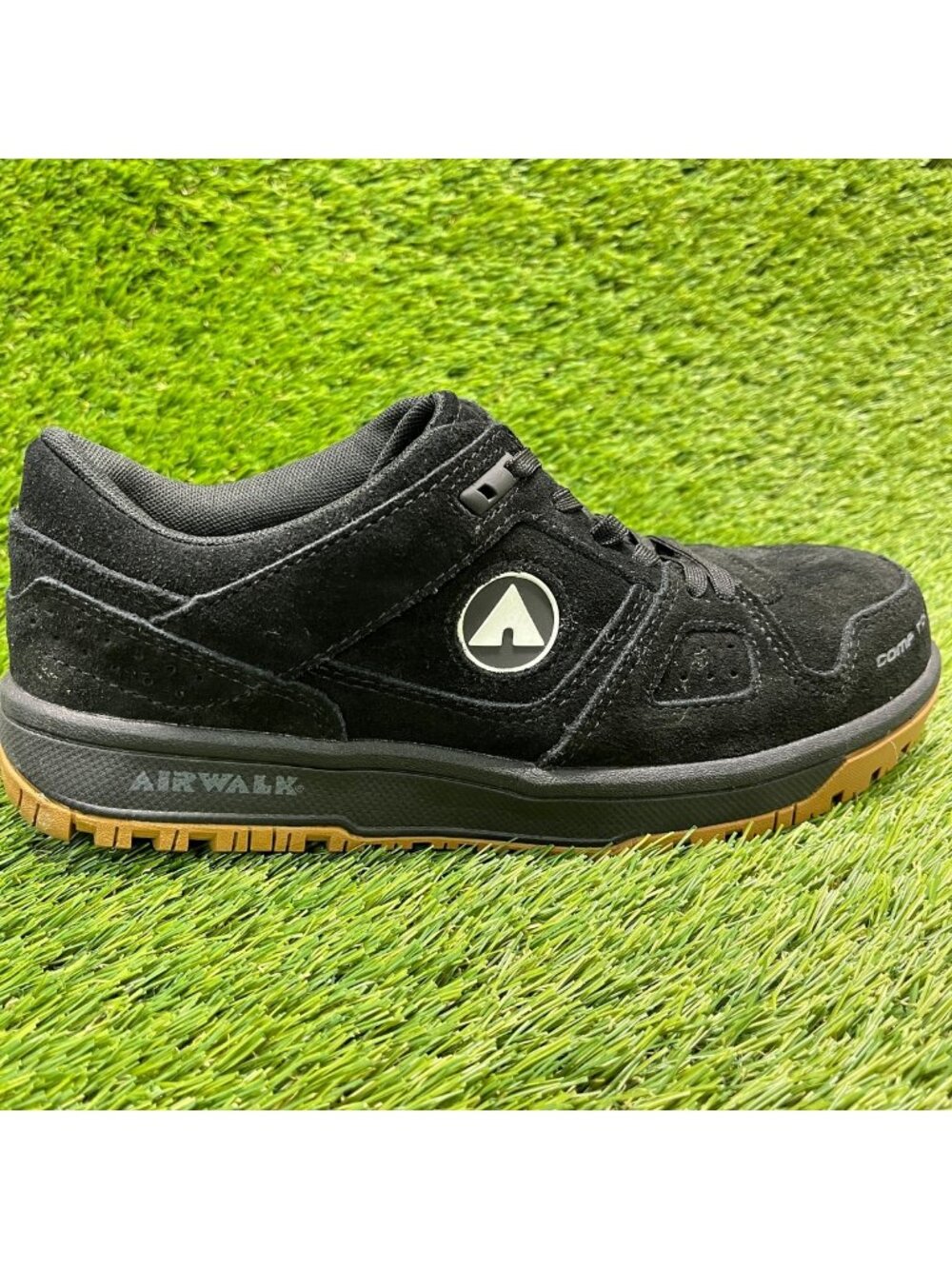Airwalk Mongo Womens Size 9D Black White Gum Composite Toe Safety Work Shoes